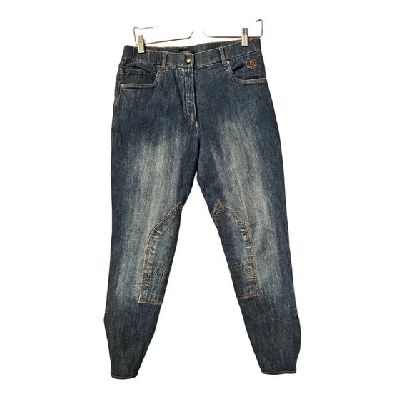 Ovation Denim - Ovation Denim Euroseat Breaches w/knee patch equestrian horse girl horseback 32